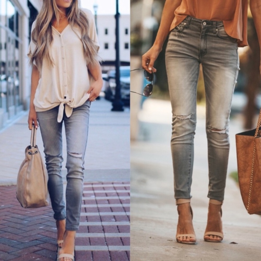 Light distress jean